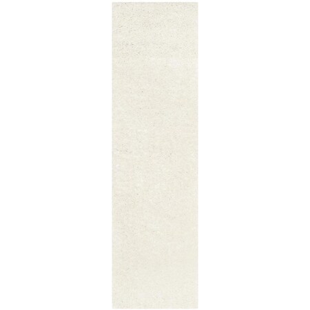 Safavieh 2 ft. 3 in. x 8 ft. Athens Shag Rectangle Machine Made Rug White SGAS119B-28